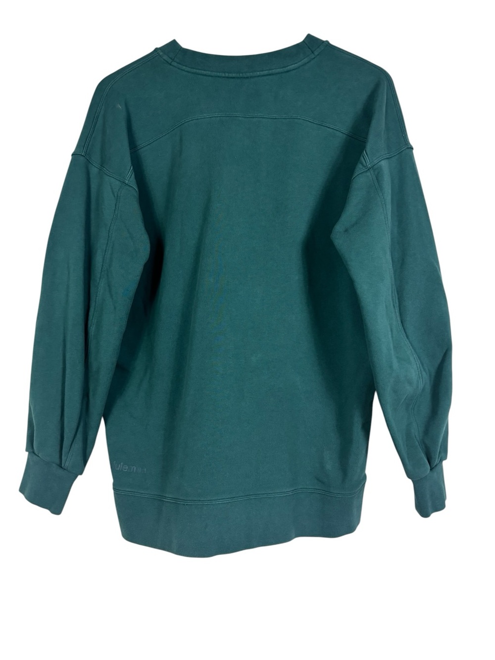 Lululemon Teal/Green Softstream Perfectly Oversized Crew Sweatshirt Sweater Sz 6 - Picture 3 of 6